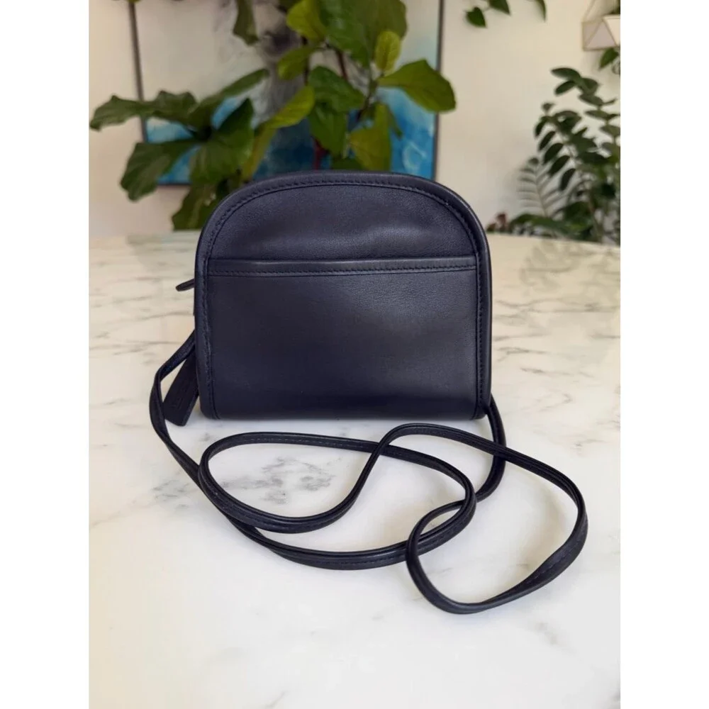 COACH Vintage Abbie Crossbody Bag 9017 Black Leather with Hang Tag 90's Y2K
